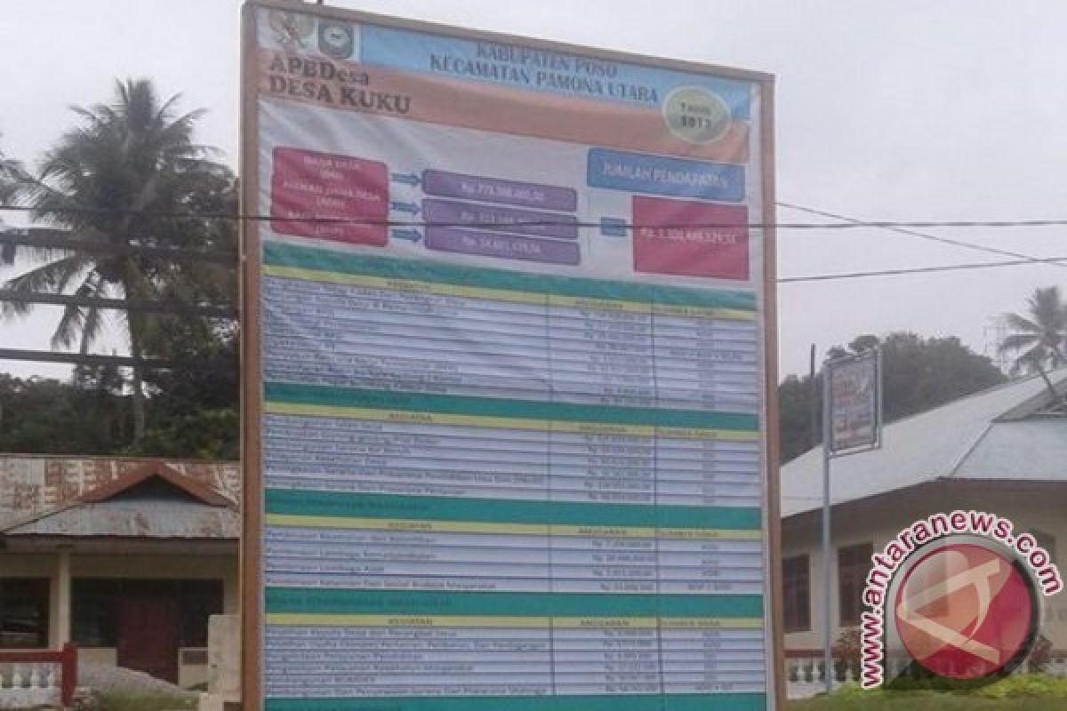 PMD Poso Himbau Desa Segara Pasang Baliho Dana Desa