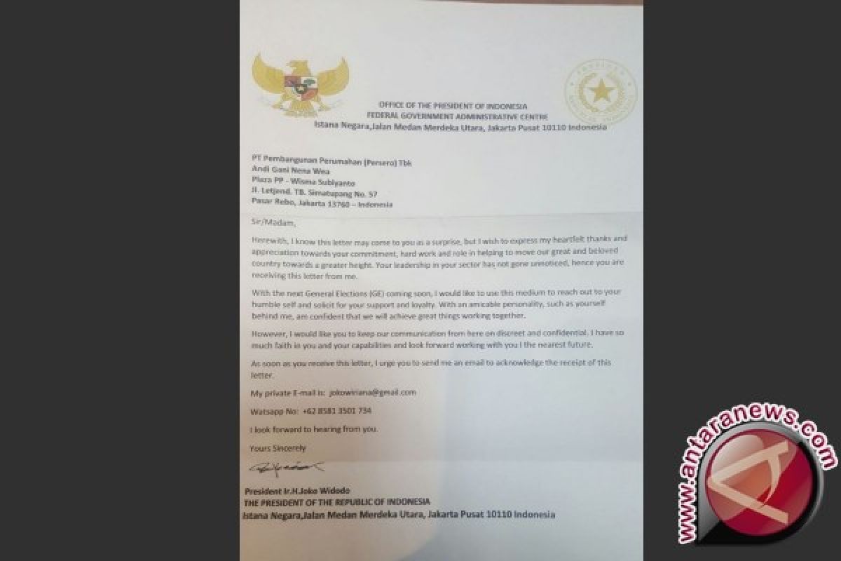 Istana Klarifikasi Surat Palsu Catut Nama Presiden Jokowi