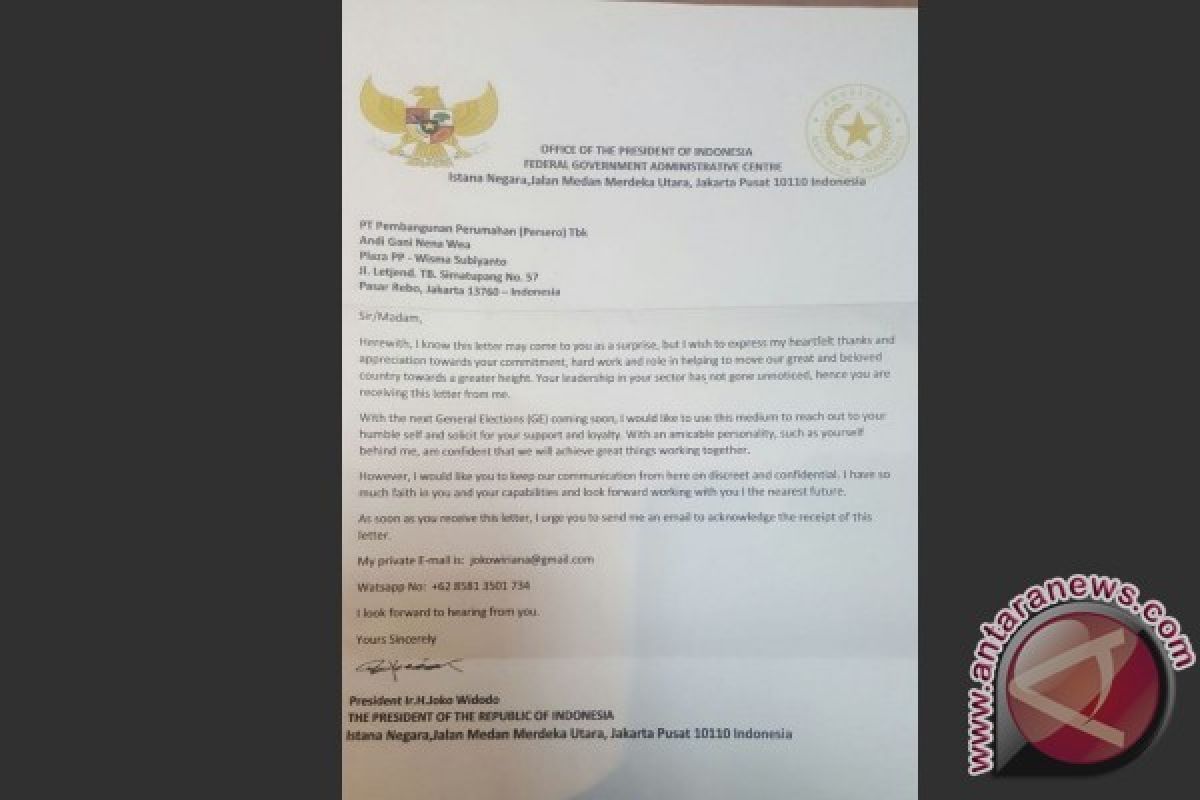Waduh! Hoax, Istana Klarifikasi Surat Palsu Catut Nama Presiden Jokowi