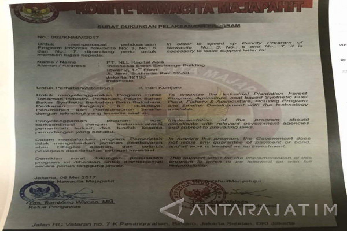 Presidential Office Confirms Fake Email Account of Jokowi