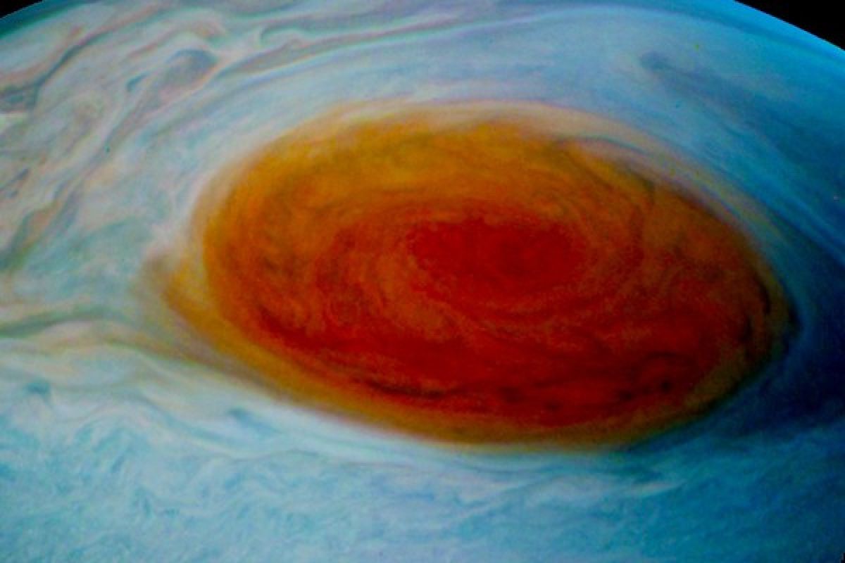 NASA rilis gambar-gambar badai Jupiter