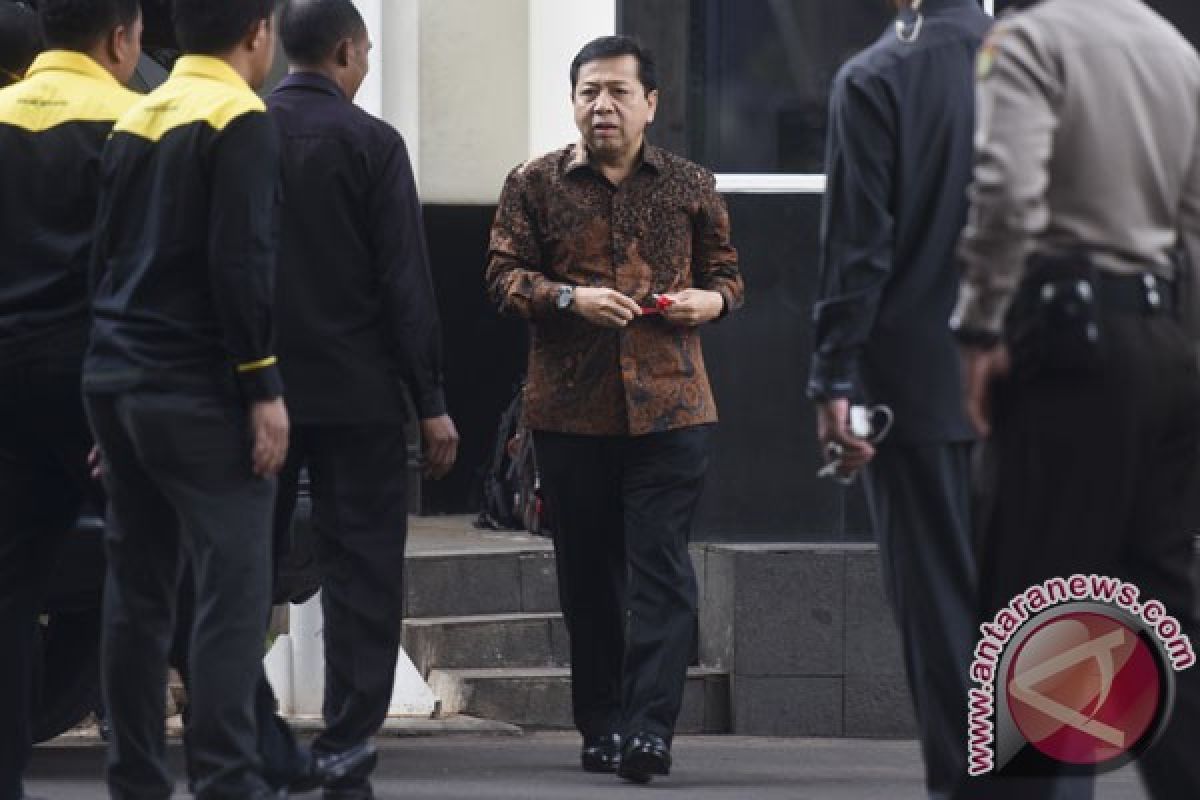 Setya Novanto tidak bicara banyak soal pemeriksaannya