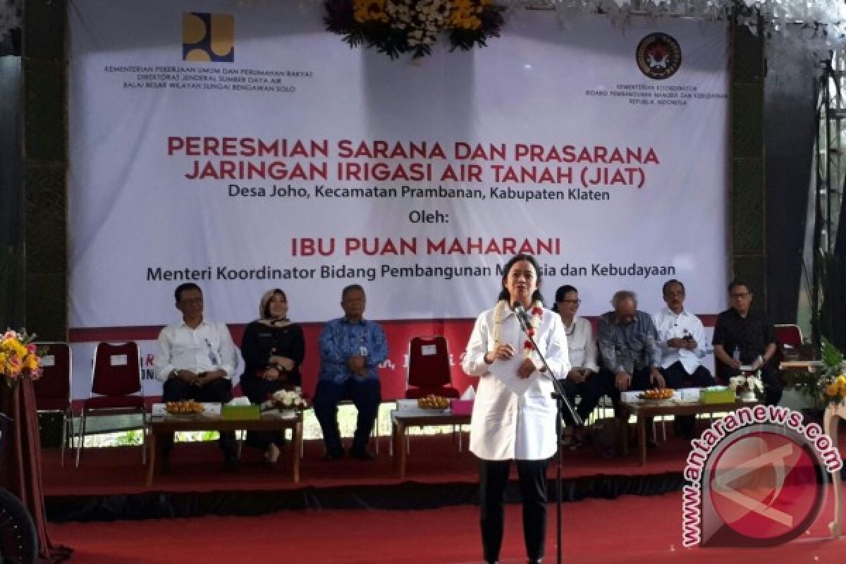 Menko PMK resmikan jaringan irigasi di Prambanan
