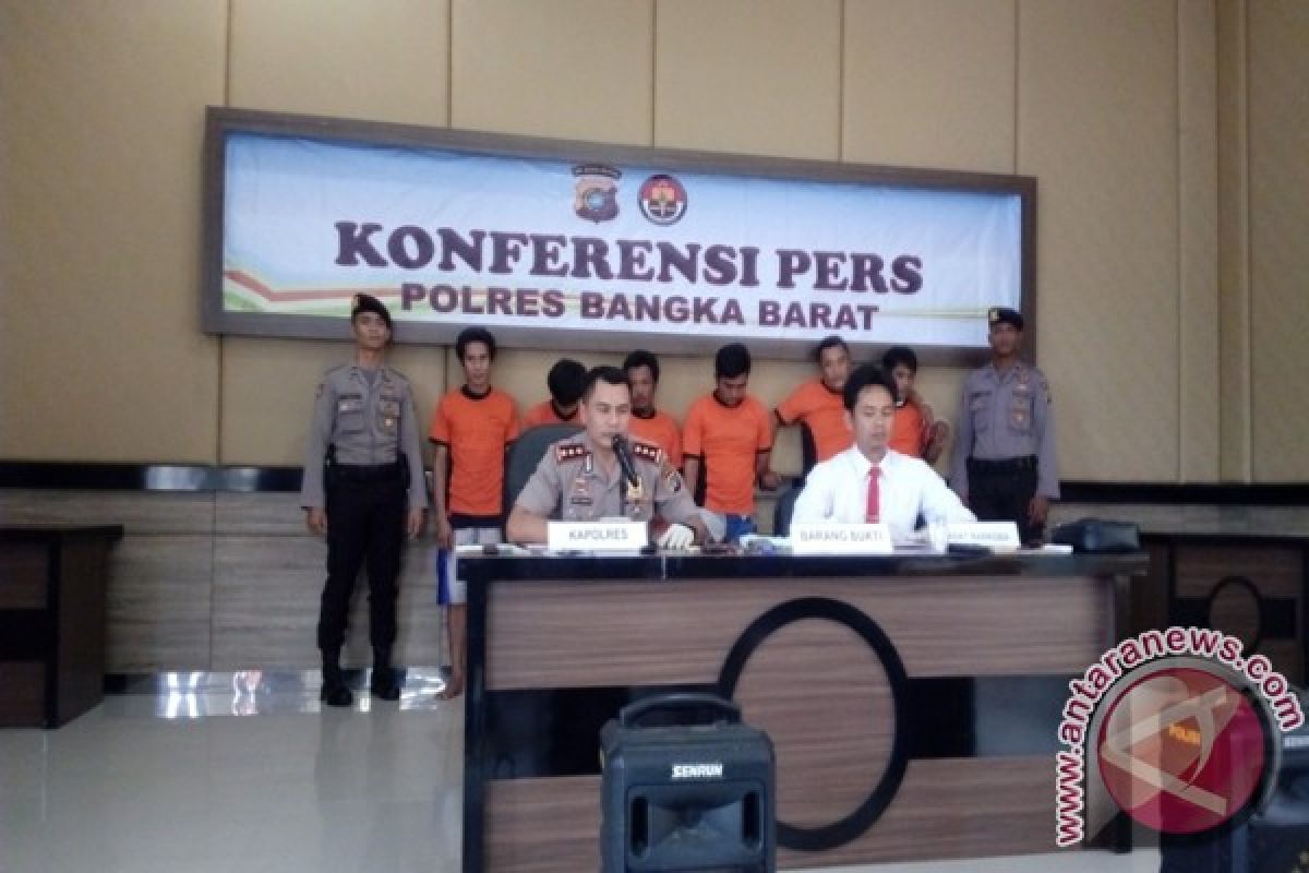 Polisi Kabupaten Bangka Barat Ringkus Enam Pengedar Narkoba