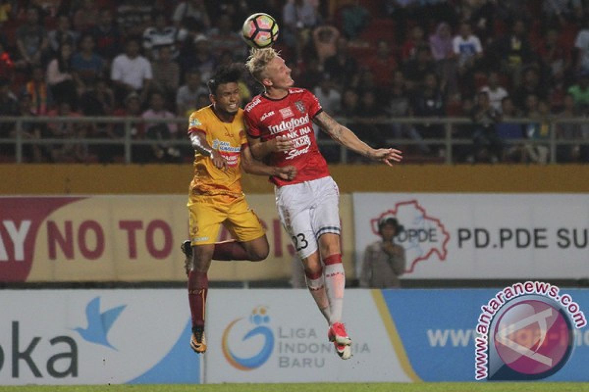 Sriwijaya FC ditahan imbang Bali United 2-2 