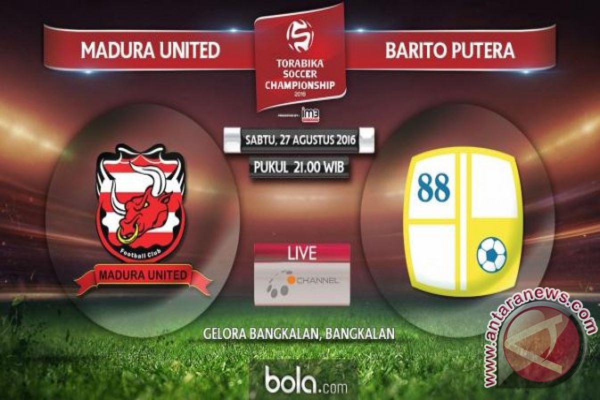 Barito Tahan Madura United 2-2