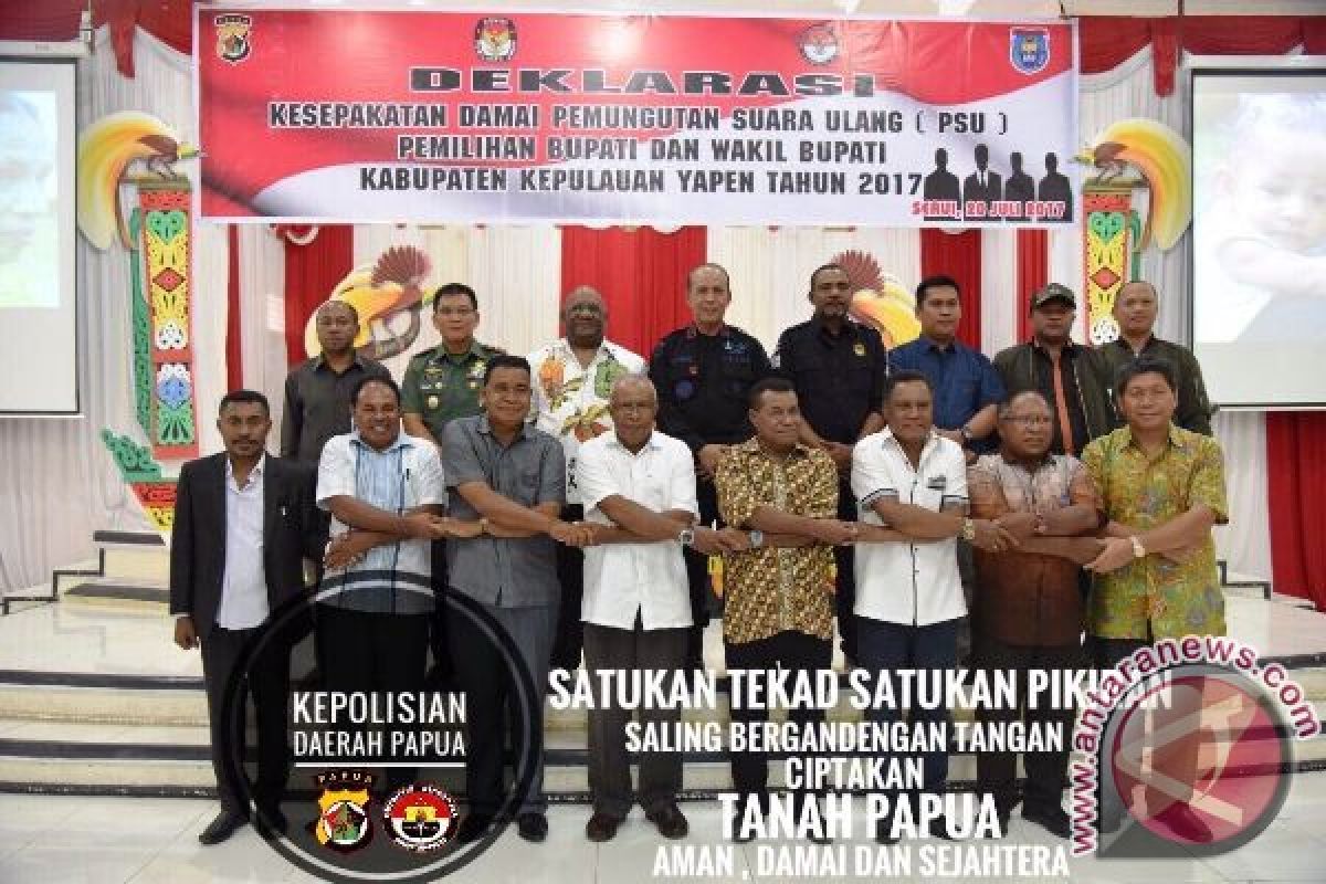 Kapolda Papua hadiri deklarasi damai PSU Yapen 