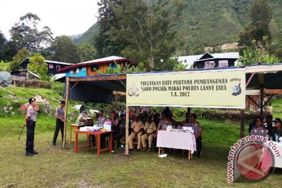 Polda Papua bangun gedung Polsek Makki Lanny Jaya