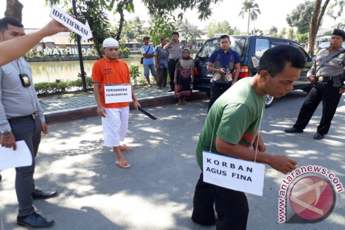 Polsekta Banjarmasin Timur Gelar Rekonstruksi Pembunuhan