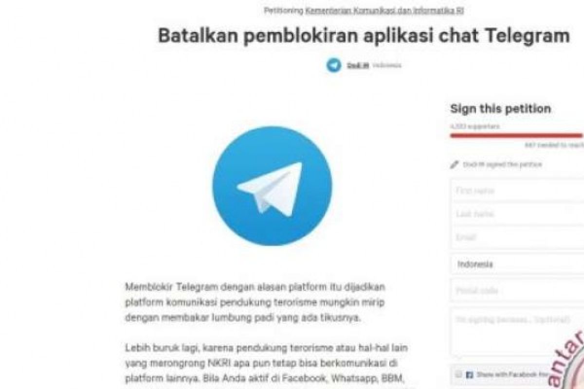 Kemkominfo Tunggu Respon Telegram Untuk Normalisasi Aplikasi