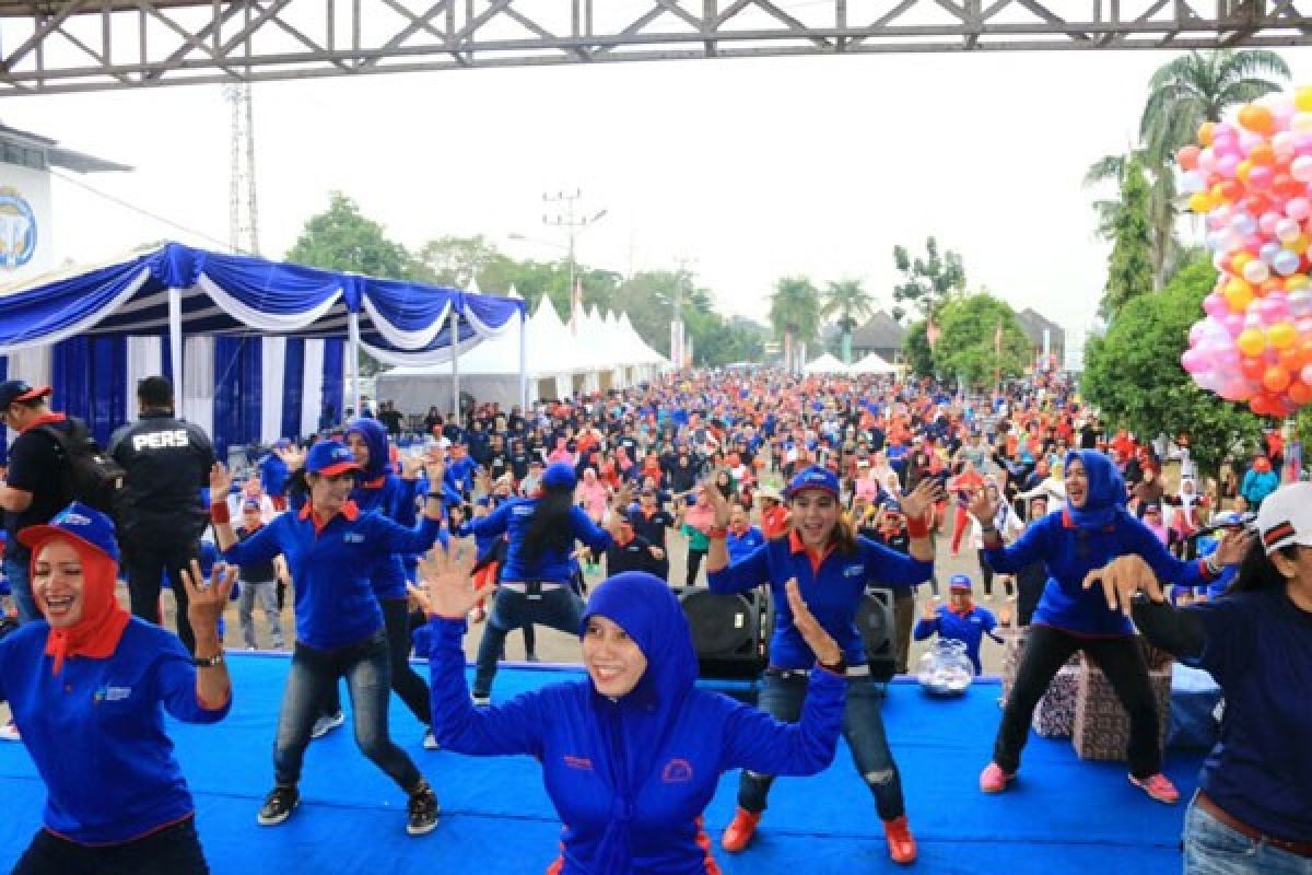 Senam Germas Memperingati Hari Hepatitis Sedunia Di Lampung