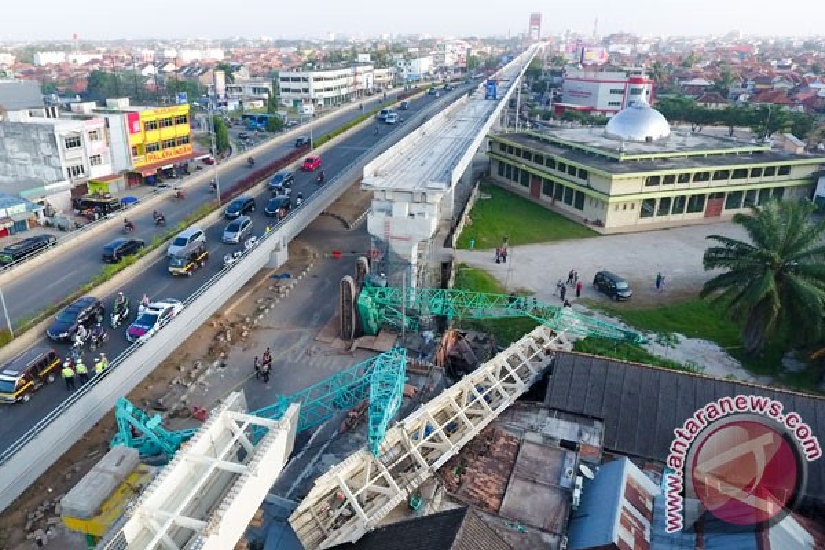 Kecelakaan kerja renggut nyawa dua pekerja LRT Palembang