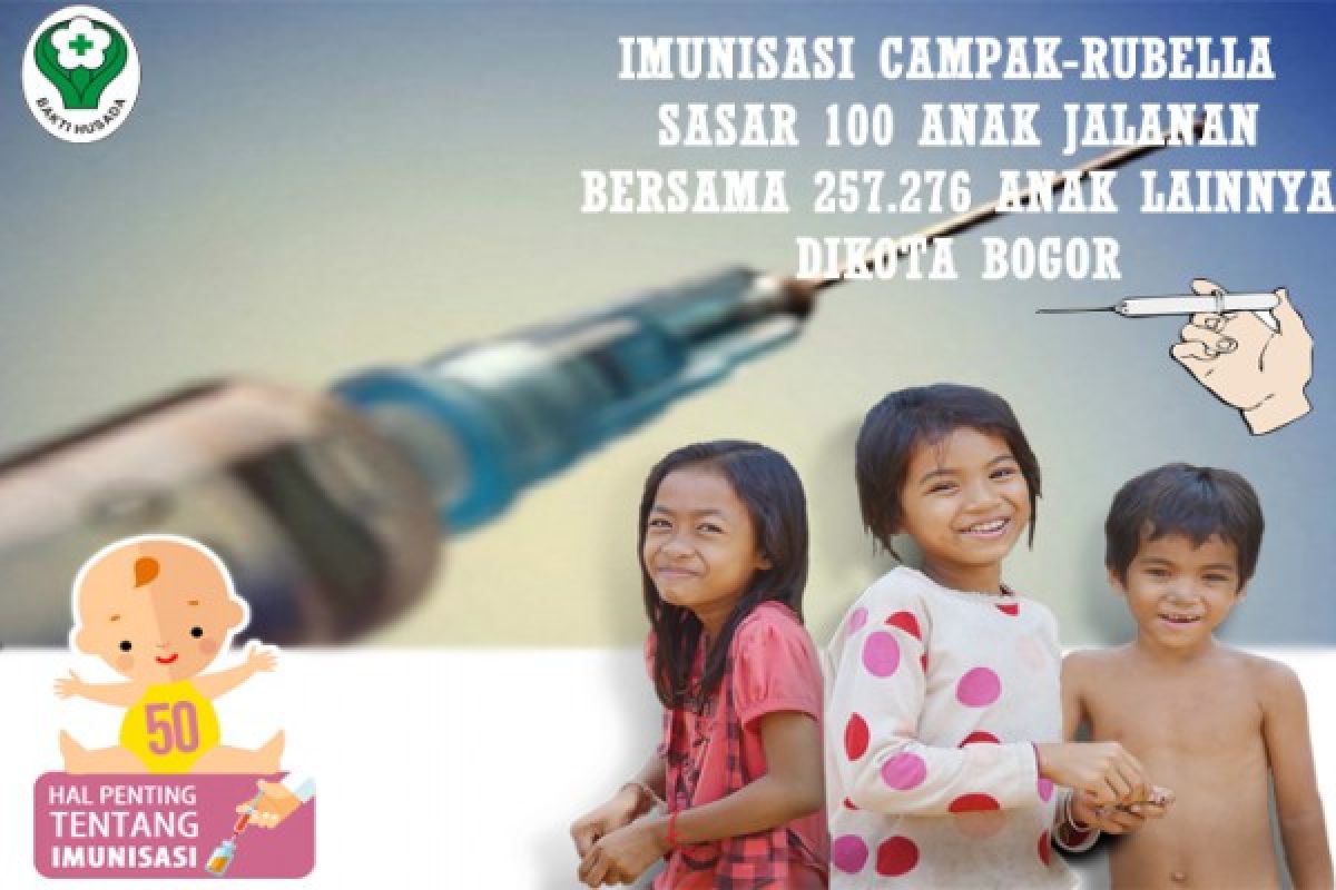 Imunisasi Campak-Rubella Sasar 100 Anak Jalanan