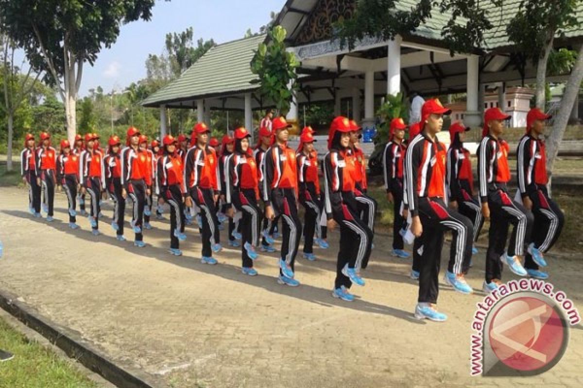  Paskibra Muarojambi jalani pemusatan di Sengeti (Video)