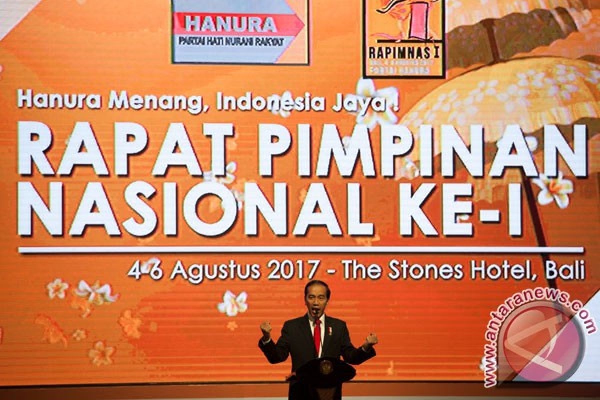 Presiden bicara pemanfaatan momentum di Rapimnas Hanura