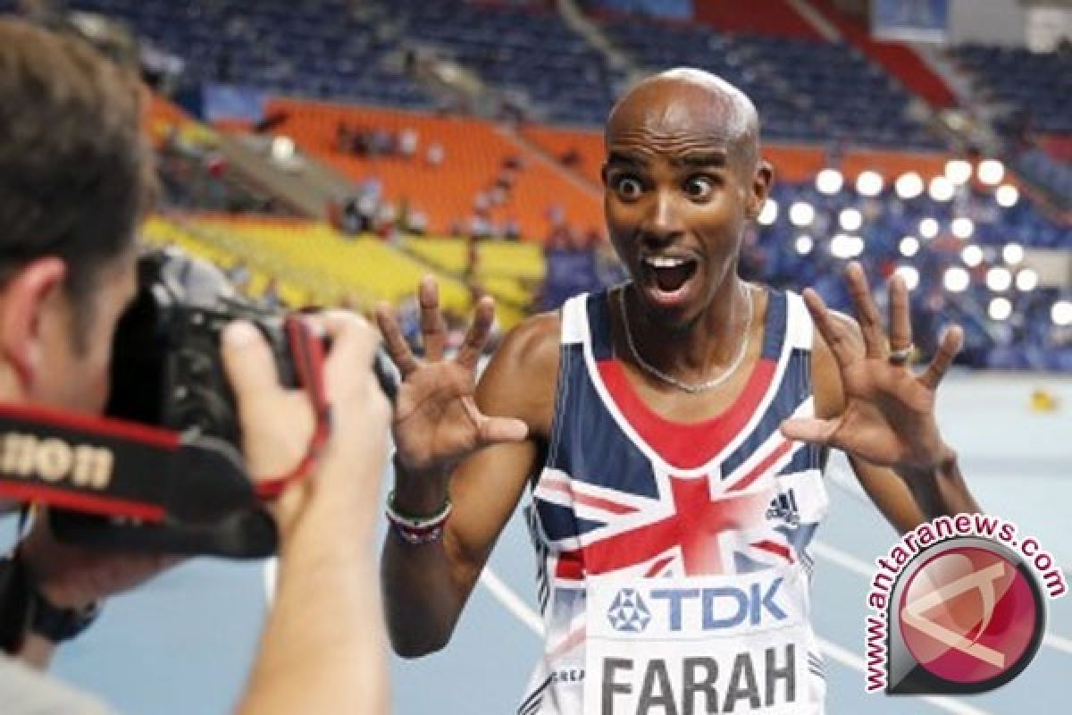 Farah kembali juara dunia lari di 10.000 m