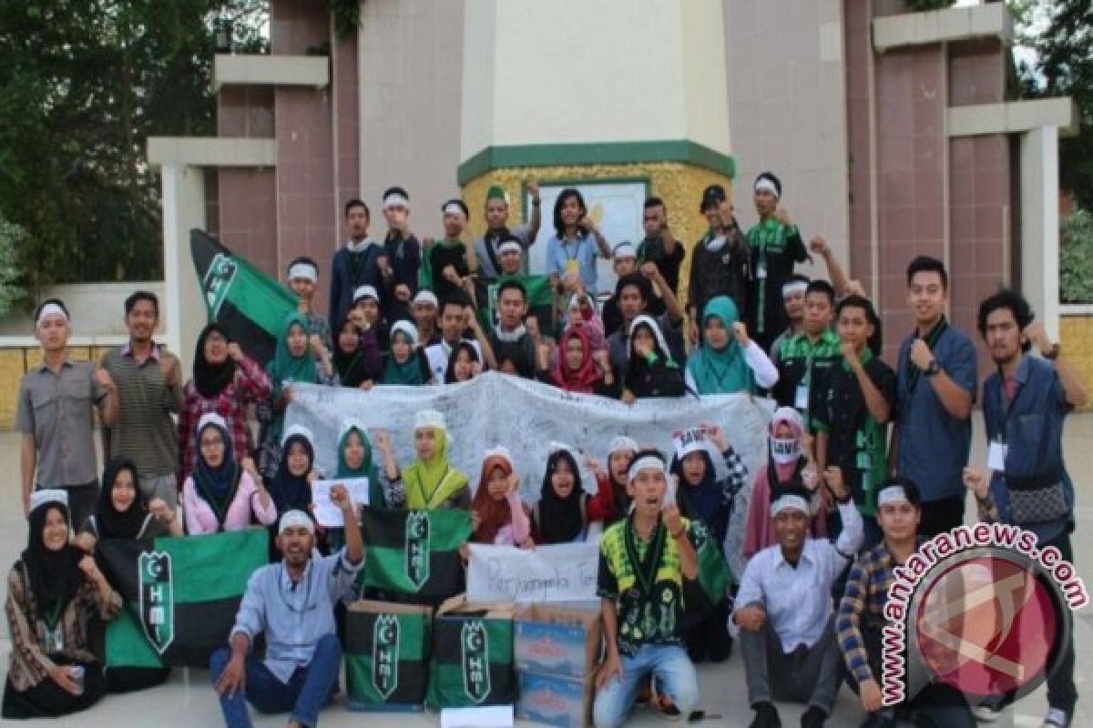 HMI Kandangan Gelar Aksi Kepedulian Muslim Palestina