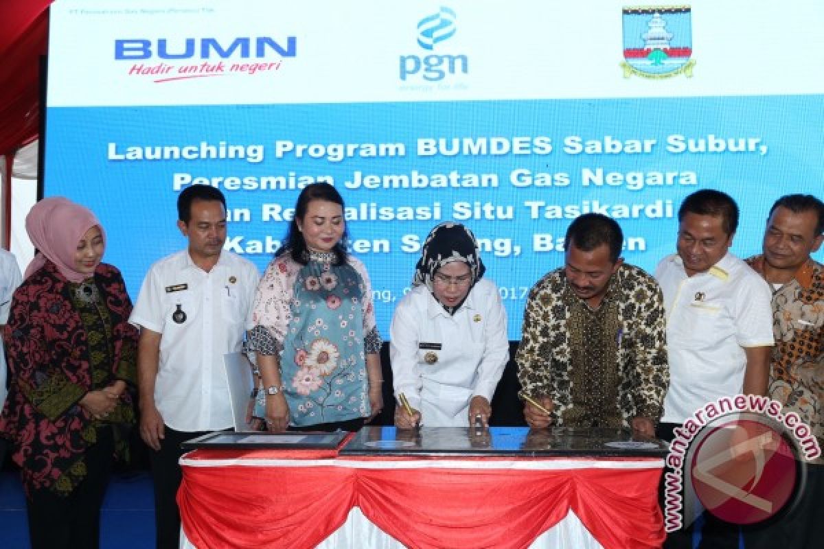 PGN bangun jembatan dan BUMDes di Serang Rp 3,4 Miliar