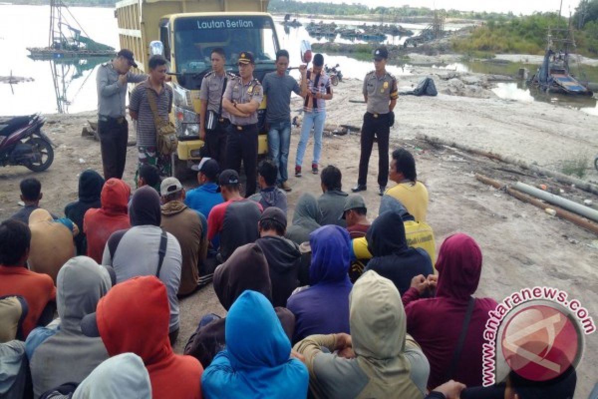 Polres Kabupaten Bangka Tengah Tindak Pelaku Penambangan Ilegal