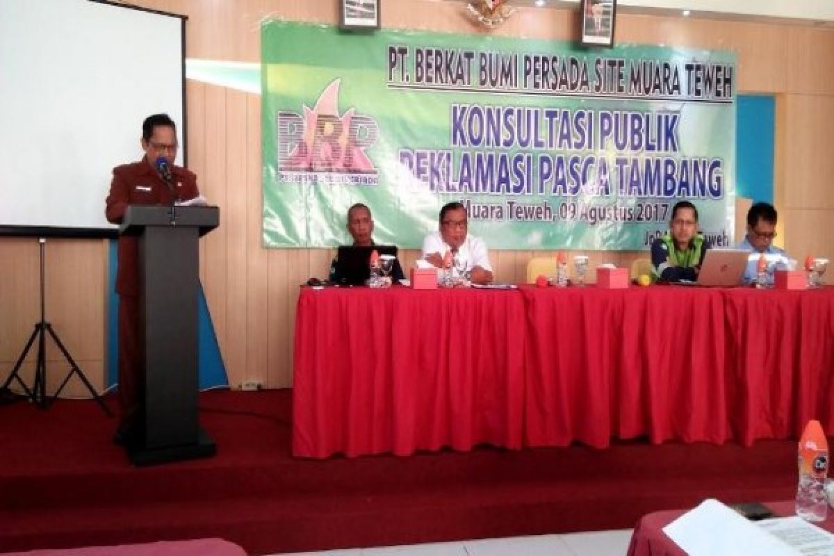 Investor Tambang Batubara Konsultasi Reklamasi di Barut