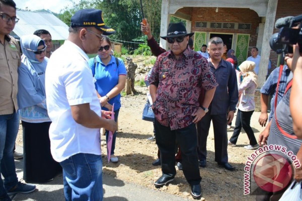 Gubernur Mengecek Langsung Pekerjaan Jalan Hubungkan Dua Kabupaten