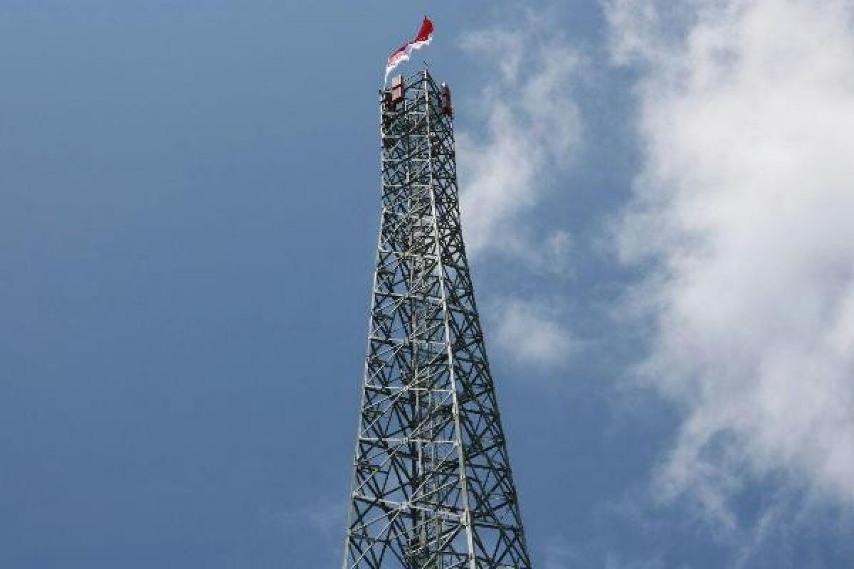 Pemuda pegunungan Papua kibarkan Merah Putih di puncak tower