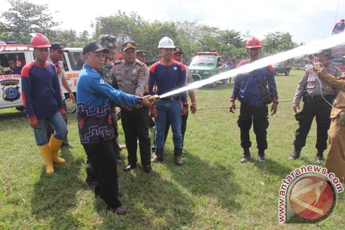 HSU Lakukan Simulasi Penanganan Karhutla