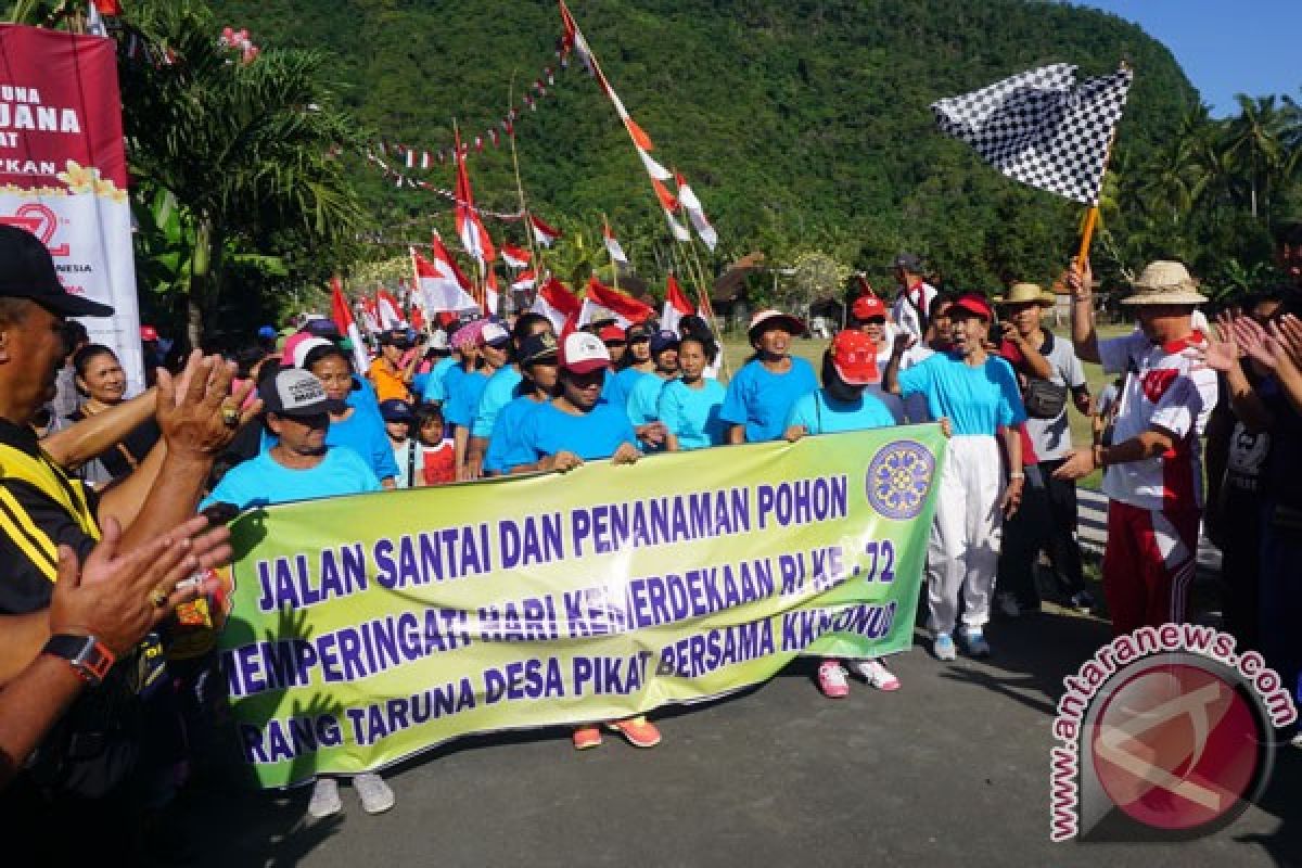 Ribuan Masyarakat Klungkung Ikuti Jalan Santai HUT RI