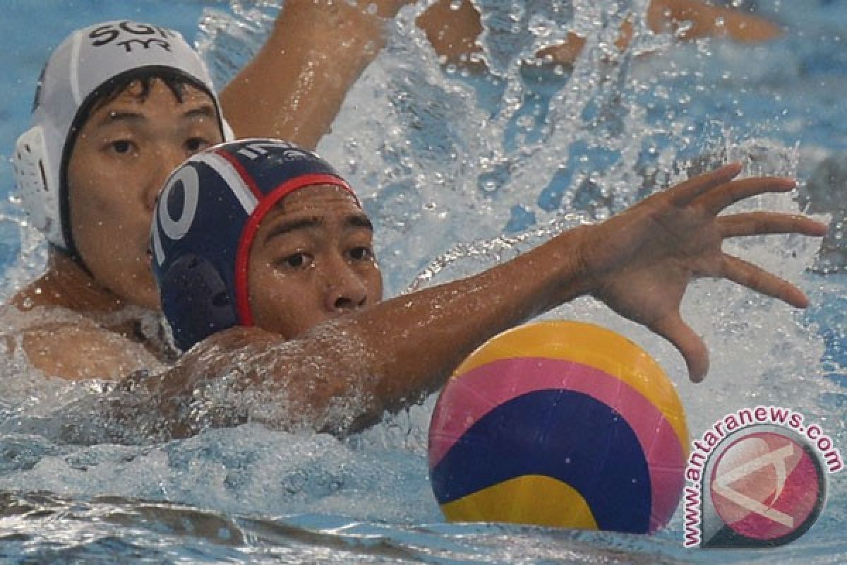 Indonesia cetak rekor, tahan imbang Singapura di polo air putra