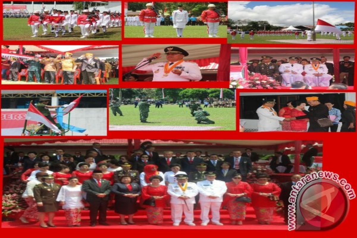 Upacara Peringatan HUT Proklamasi Kemerdekaan RI ke-72 di Minahasa Terasa di Istana Presiden