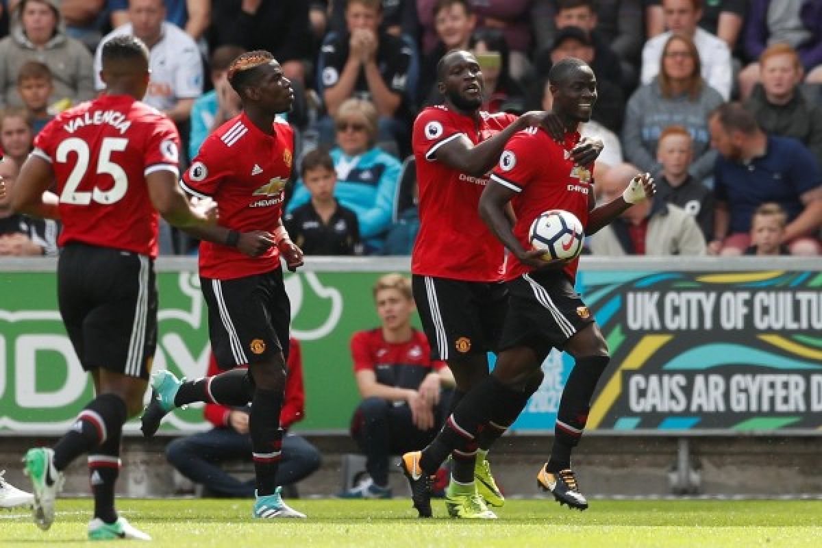 MU bantai Swansea 4-0, cetak tiga gol dalam 10 menit akhir