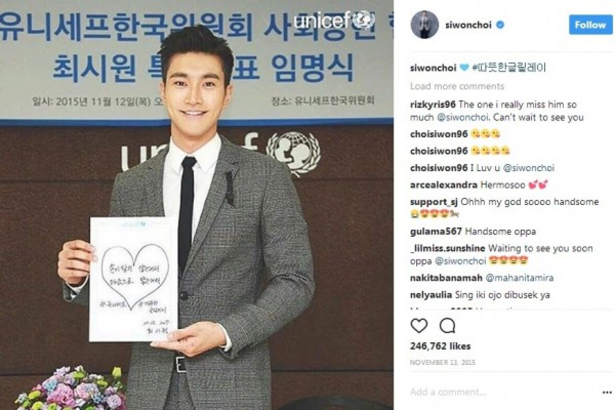 Selesai wamil, Si-won Suju kunjungi Vietnam untuk kampanye UNICEF