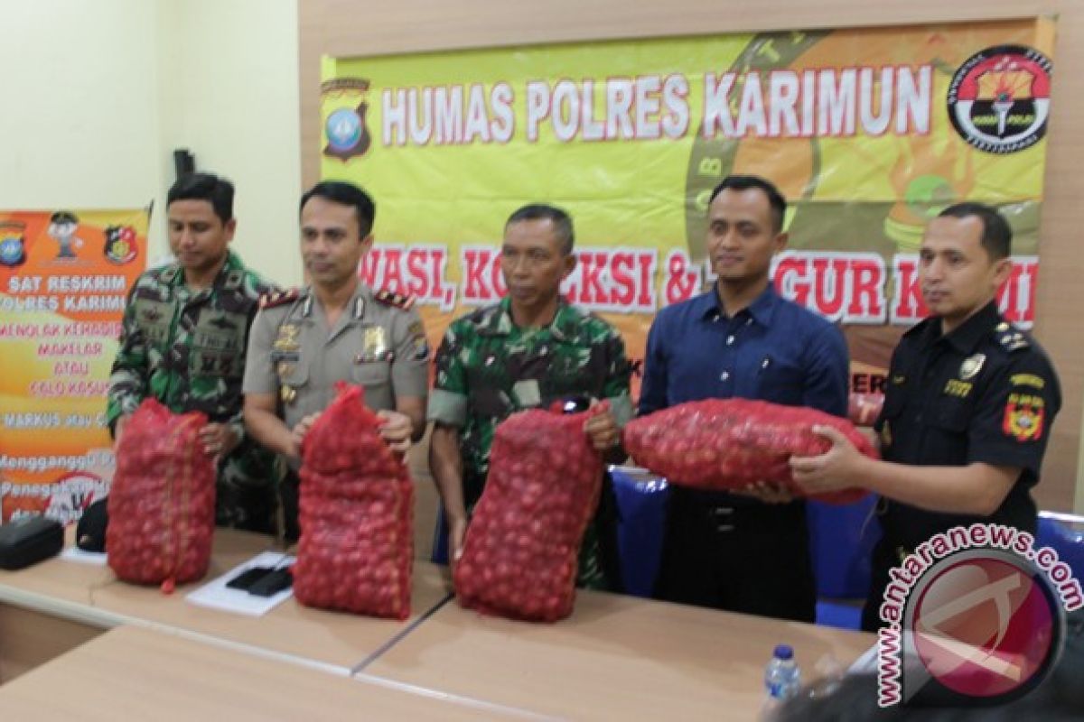 Polres Karimun Amankan Barang Selundupan dari Malaysia