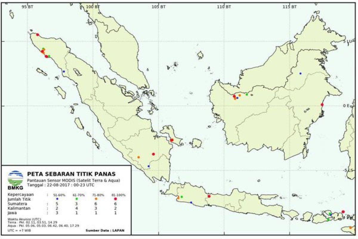 BMKG: Tak Terdeteksi Titik Panas di Lampung