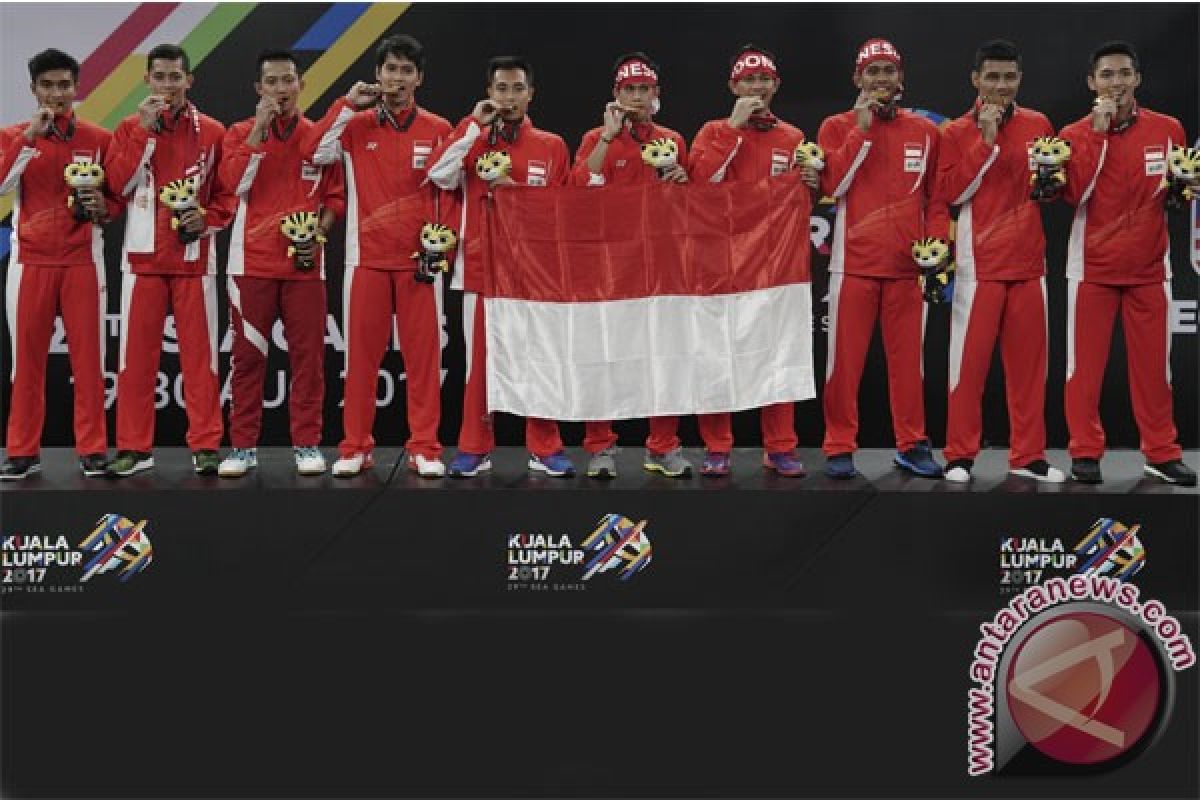 SEA Games 2017 - Kemenangan Jonatan cs jadi bekal pertandingan perorangan