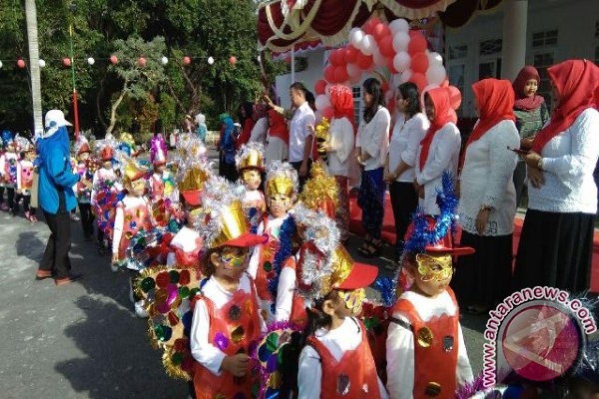 102 PAUD di Pangkalpinang Ikuti Pawai Kemerdekaan