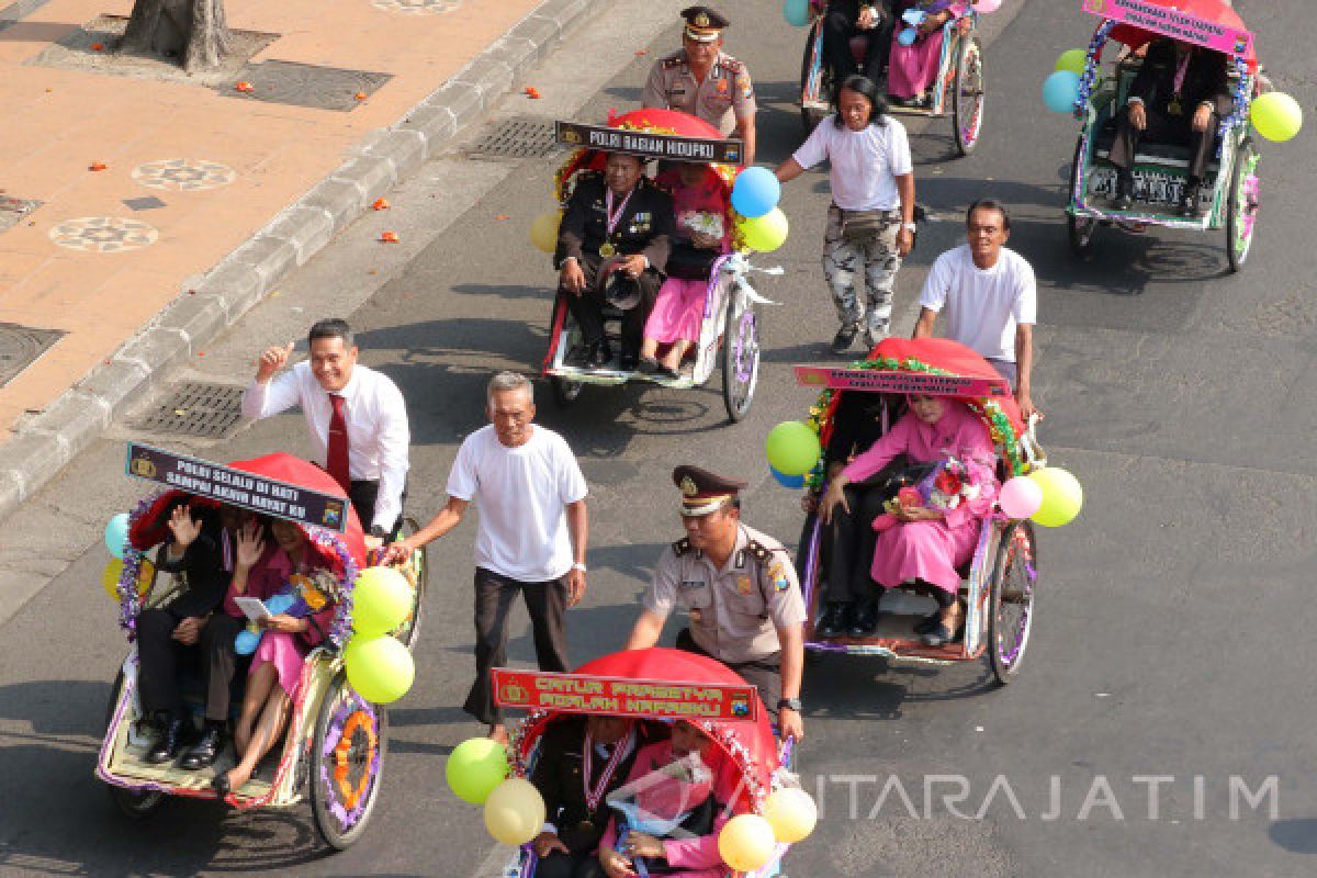 Kapolrestabes Surabaya Lepas 47 Purnawirawan 