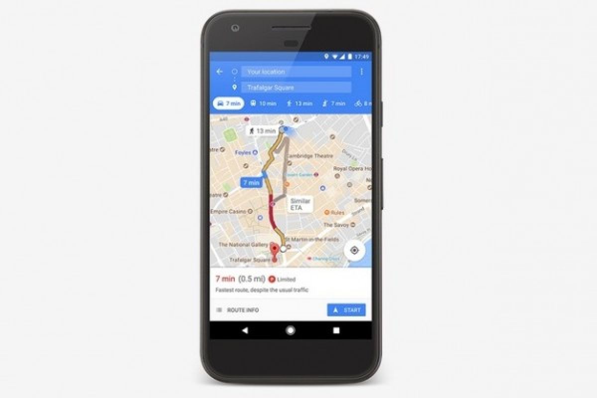 Aplikasi Google Maps diperbarui dengan info parkir