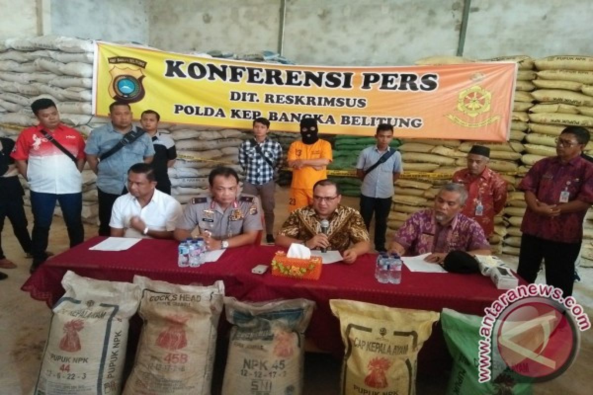 Satgas Pangan Babel Amankan 221,3 Ton Pupuk Ilegal