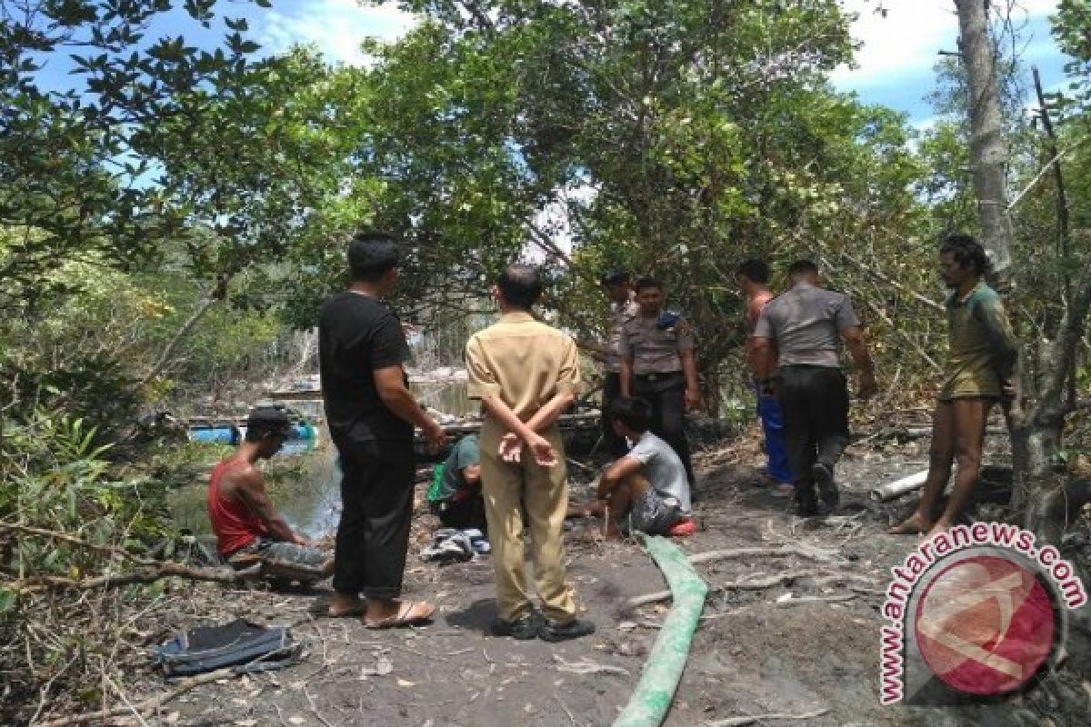 Polres Bangka Amankan Empat Penambang Ilegal