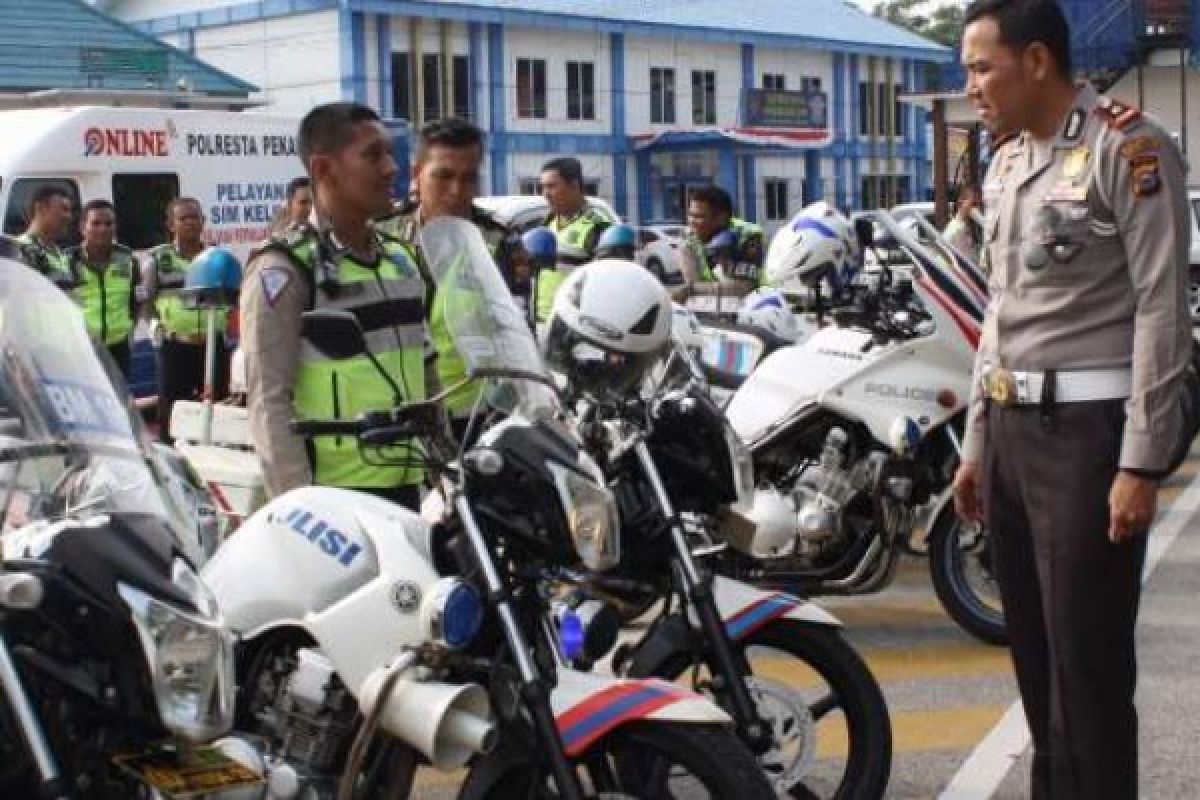 Pengamanan Idul Adha, Kasat Lantas Pekanbaru Cek Kesiapan Ranmor Dinas