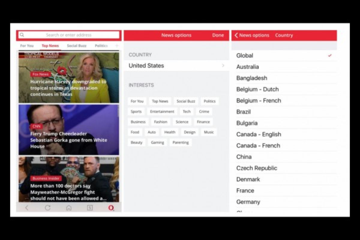 Opera Mini buat tampilan baru demi iPhone 8