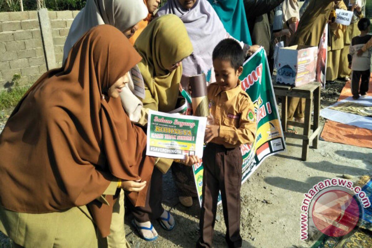 SDIT Lubuksikaping Galang Dana untuk Muslim Rohingya