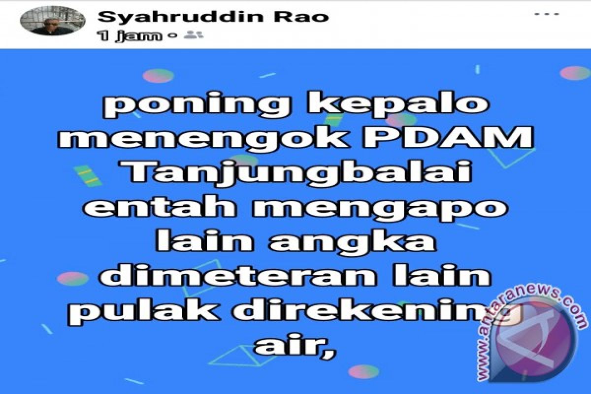 Pelanggan PDAM Tirta.Kualo Tulis Keluhan Di Medsos