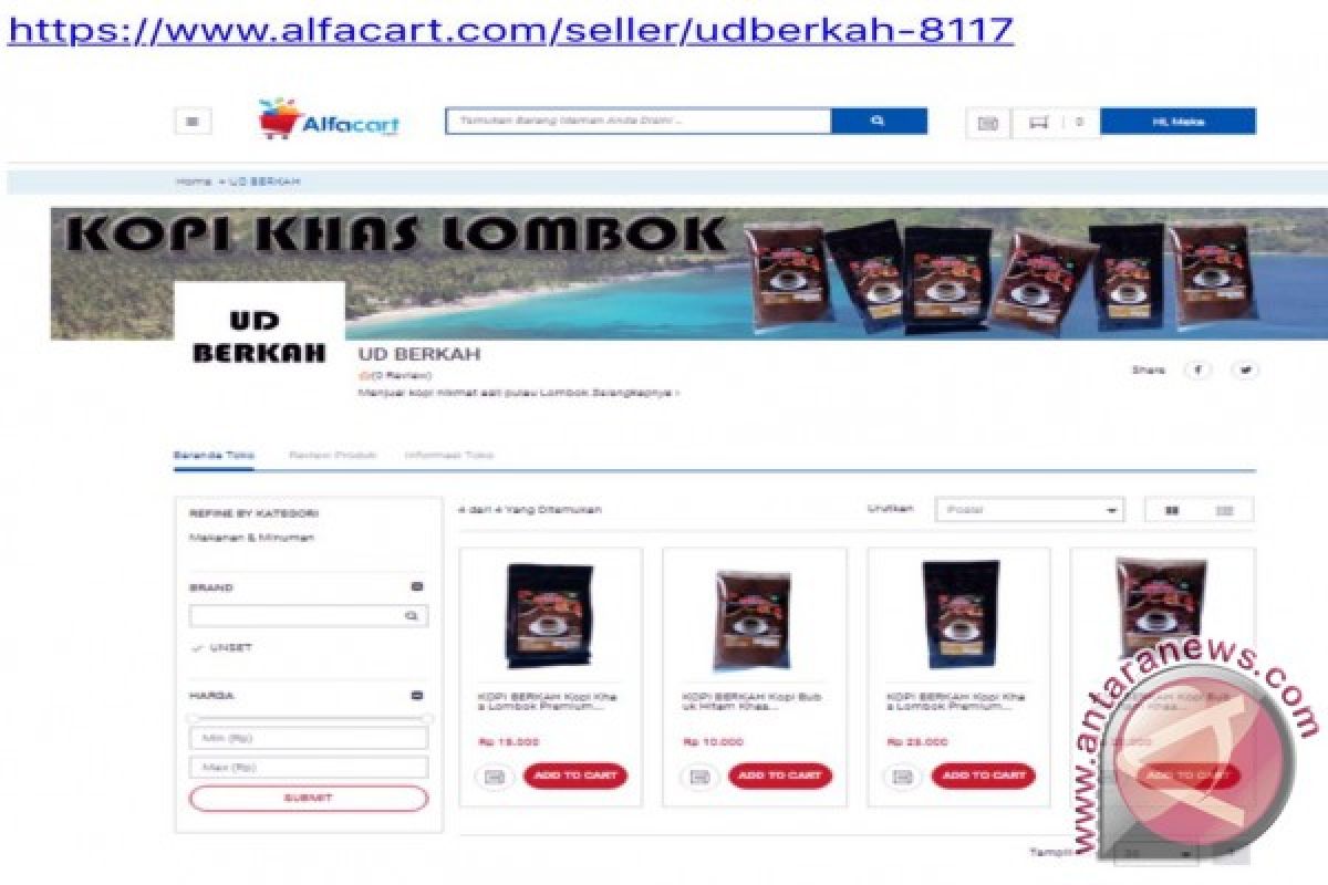 Produk UMKM Lombok Barat Bisa Dibeli di Toko Online Alfamart