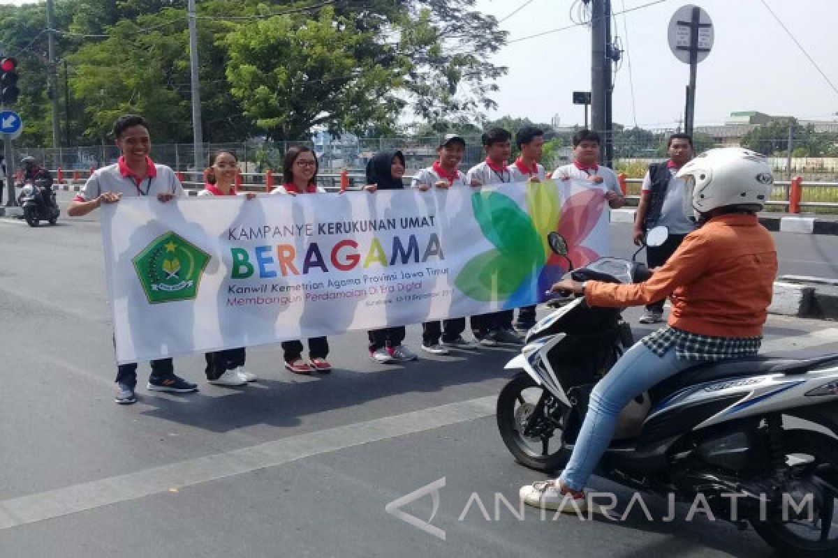 Kemenag Jatim Gandeng Pemuda Kampanyekan Hidup Rukun