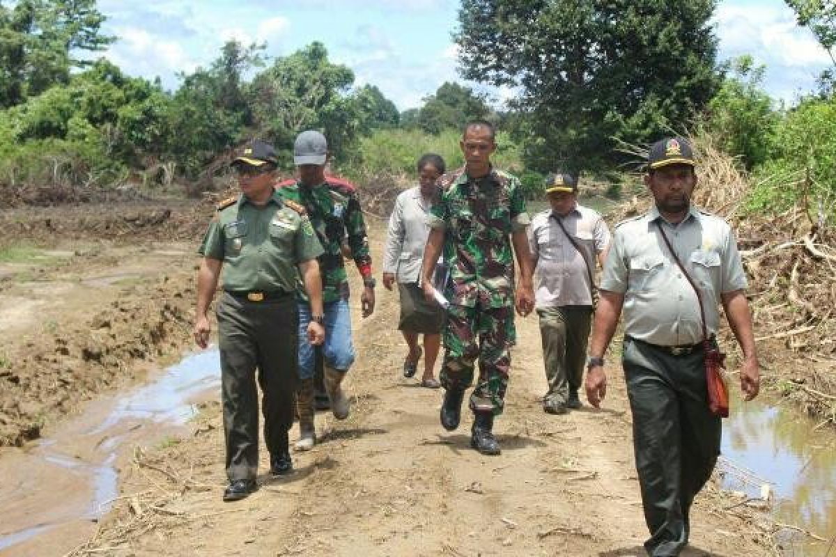 Dandim 1705/Paniai tinjau lahan untuk cetak sawah