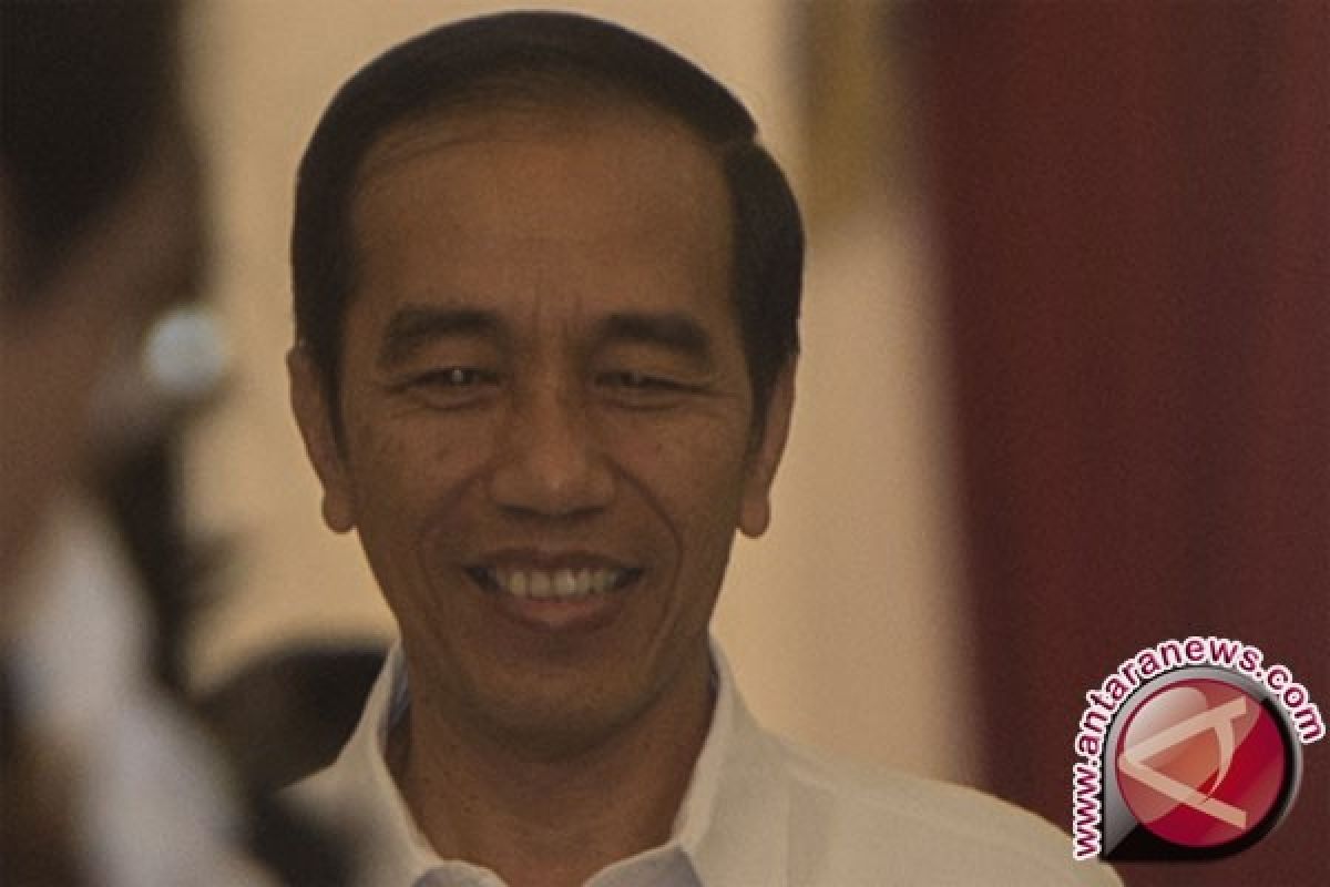 Presiden Jokowi ajak cucu naik kereta mainan