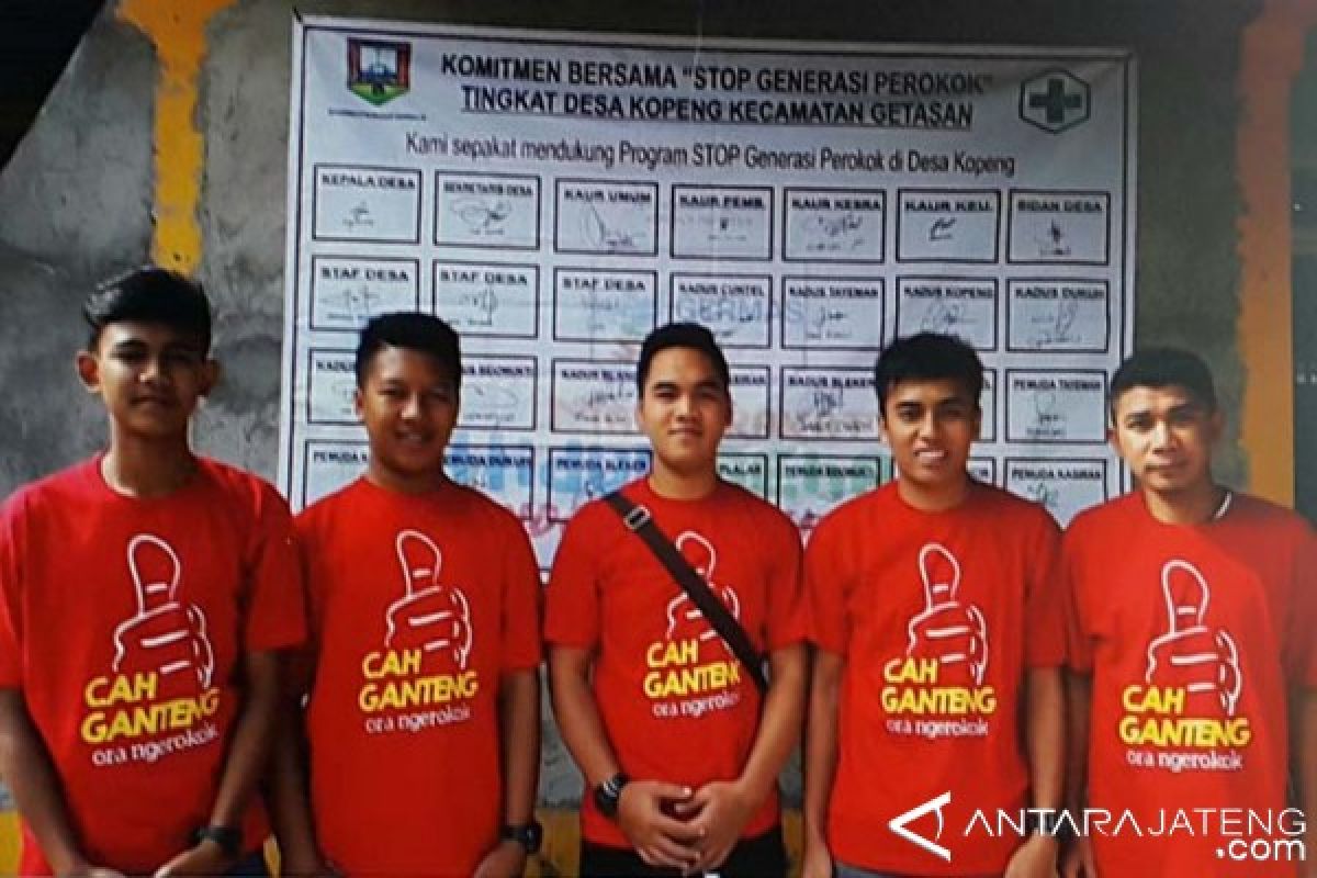 Karang Taruna Kopeng Gulirkan "Cah Ganteng Ora Ngerokok"