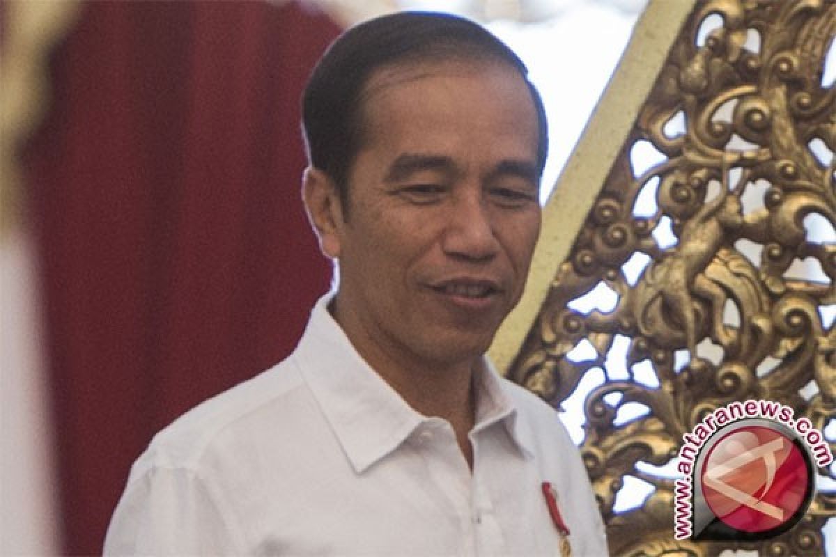 Presiden Jokowi Bahagia Ajak Cucu Main Kereta Mainan